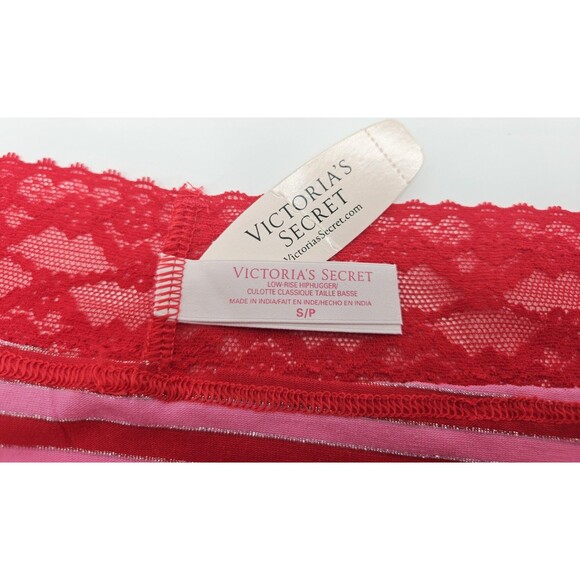 VICTORIA’S SECRET Soft Cotton blend Lace Low Rise Hip Hugger Panty Size S/P NWT - Picture 3 of 5